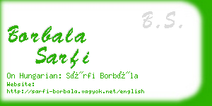 borbala sarfi business card